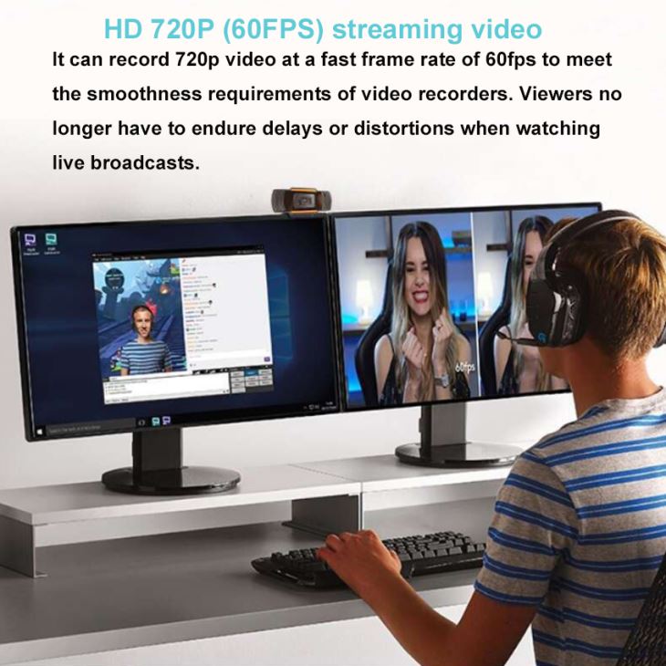 In Stock HD 720P Auto Focus USB 2.0 WebCamera With Microphone