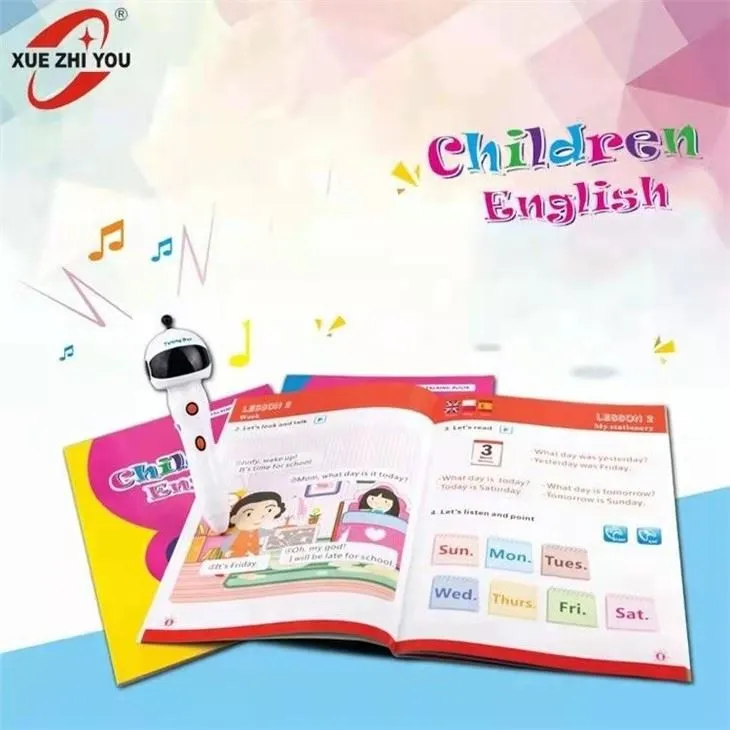 6 Languages Translation Talking Pen For Kids Smart Early Educational Reader Pen With Books